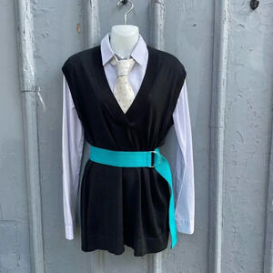 Wolford Black Cotton Silk Sweater Vest,  size Small